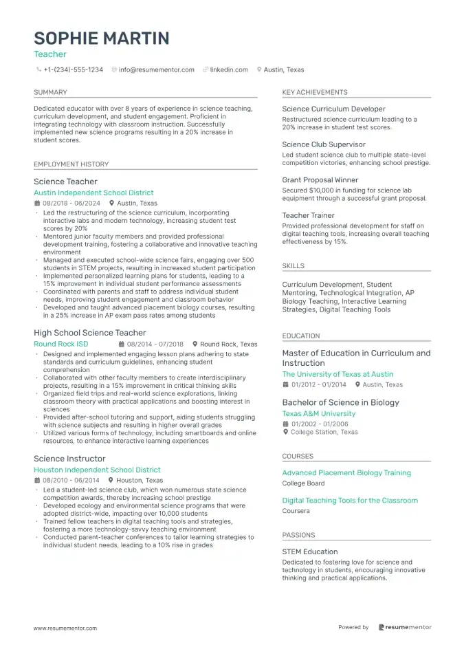 Resume Example