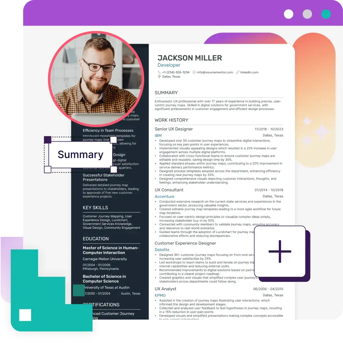 Resume Mentor   Resume Builder Example