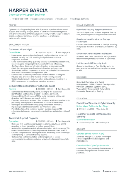 IT Support Engineer Resume Example - Free to Edit ATS-Friendly PDF - 2025