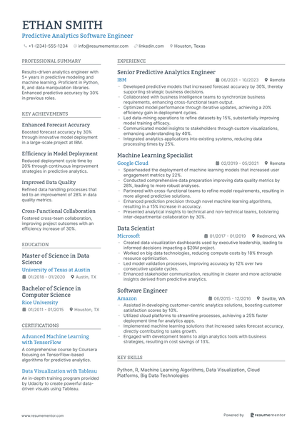 Machine Learning Software Engineer Resume Example - Free to Edit ATS ...