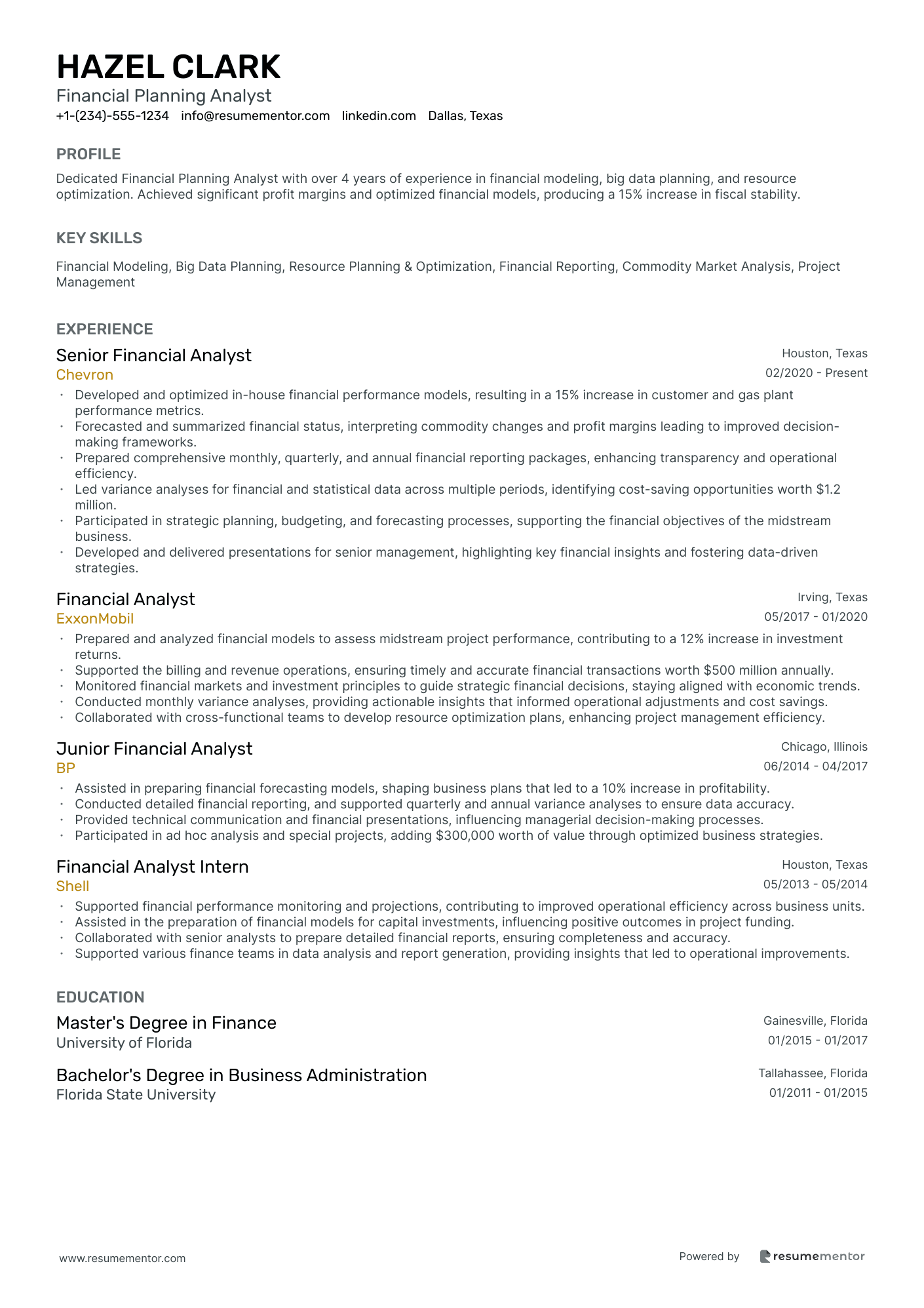 42 Finance Resume Examples To Get You Hired in 2024