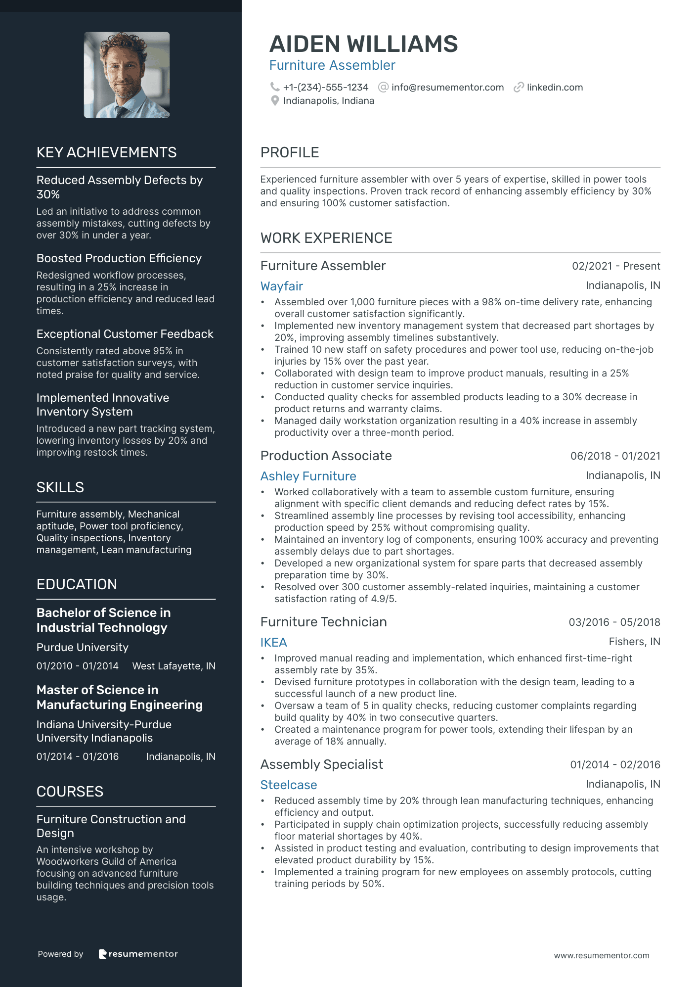 Ats Assembly Sample Assembler Resume Examples - Free to Edit ATS-Friendly PDF - 2025