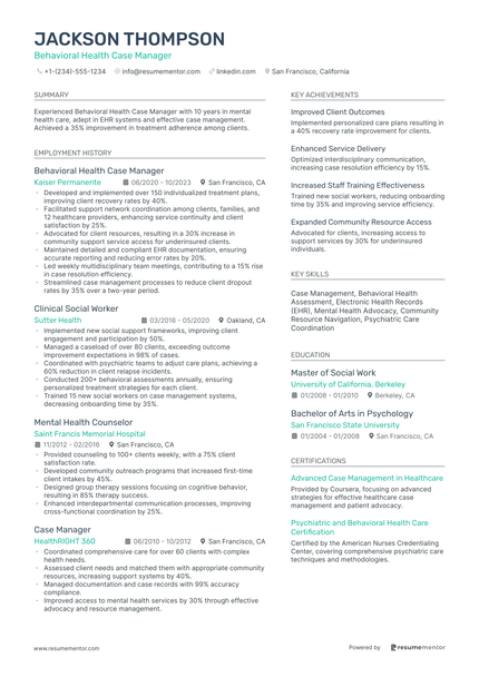 Case Manager Bio Examples Case Manager Resume Examples To Get You Hired in 2025
