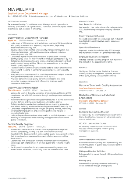 Department Manager Resume Example - Free to Edit ATS-Friendly PDF - 2025