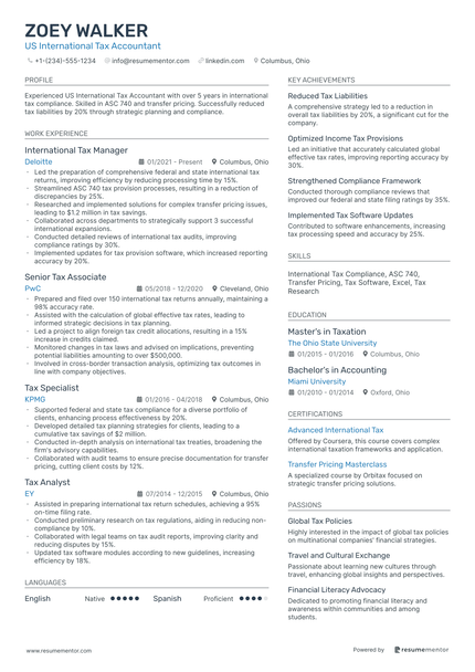 US Accountant Resume Example - Free to Edit ATS-Friendly PDF - 2025