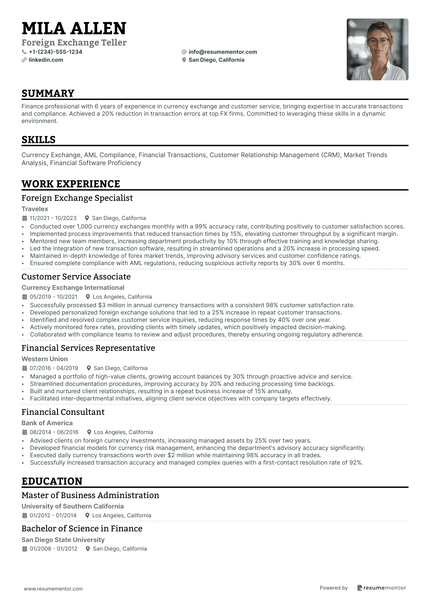 Bank Teller Resume Examples - Free to Edit ATS-Friendly PDF - 2025