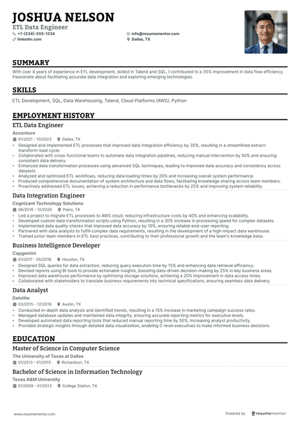 Data Engineer Resume Example - Free to Edit ATS-Friendly PDF - 2025