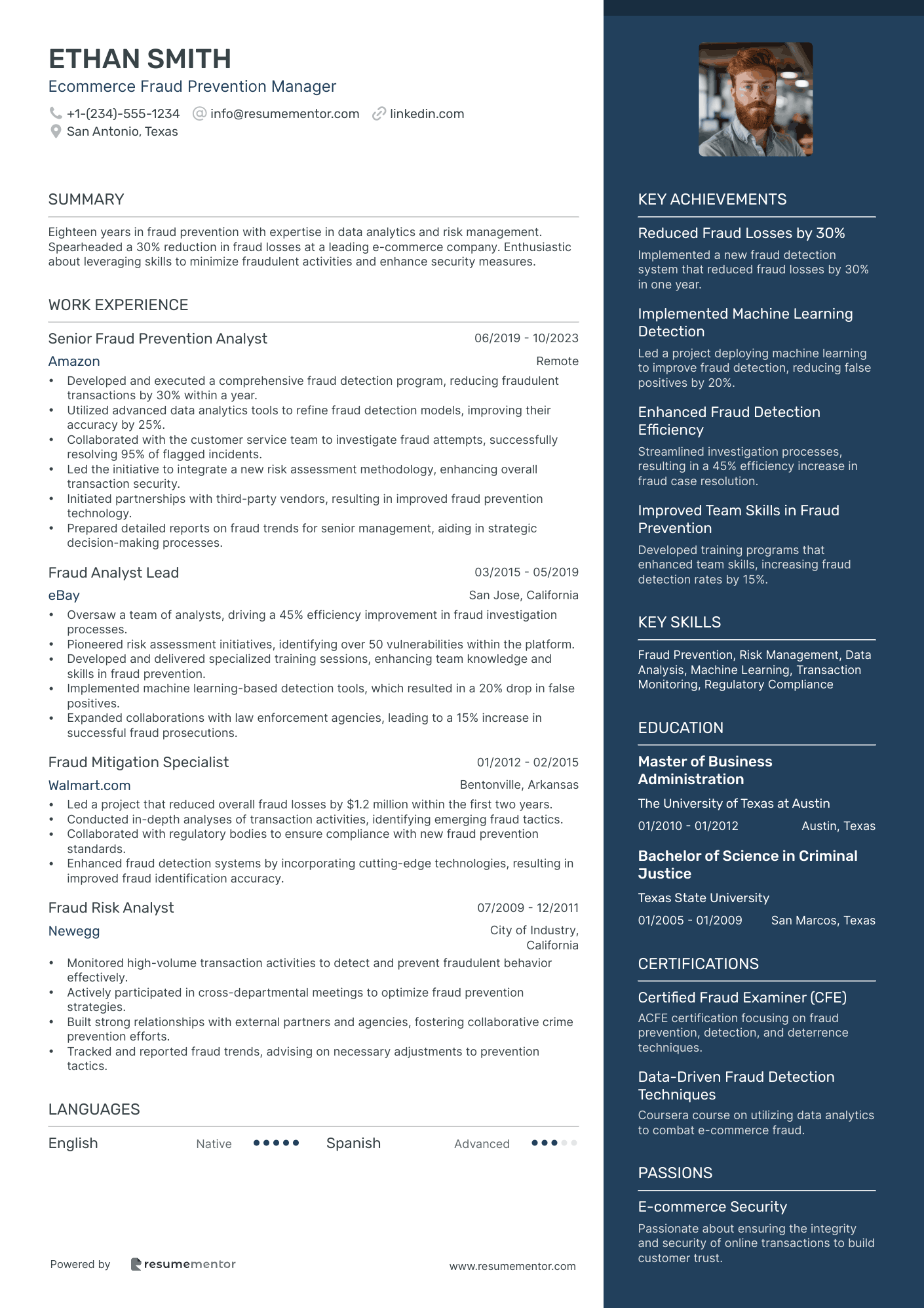Loss Prevention Manager Resume Example - Free to Edit ATS-Friendly PDF ...