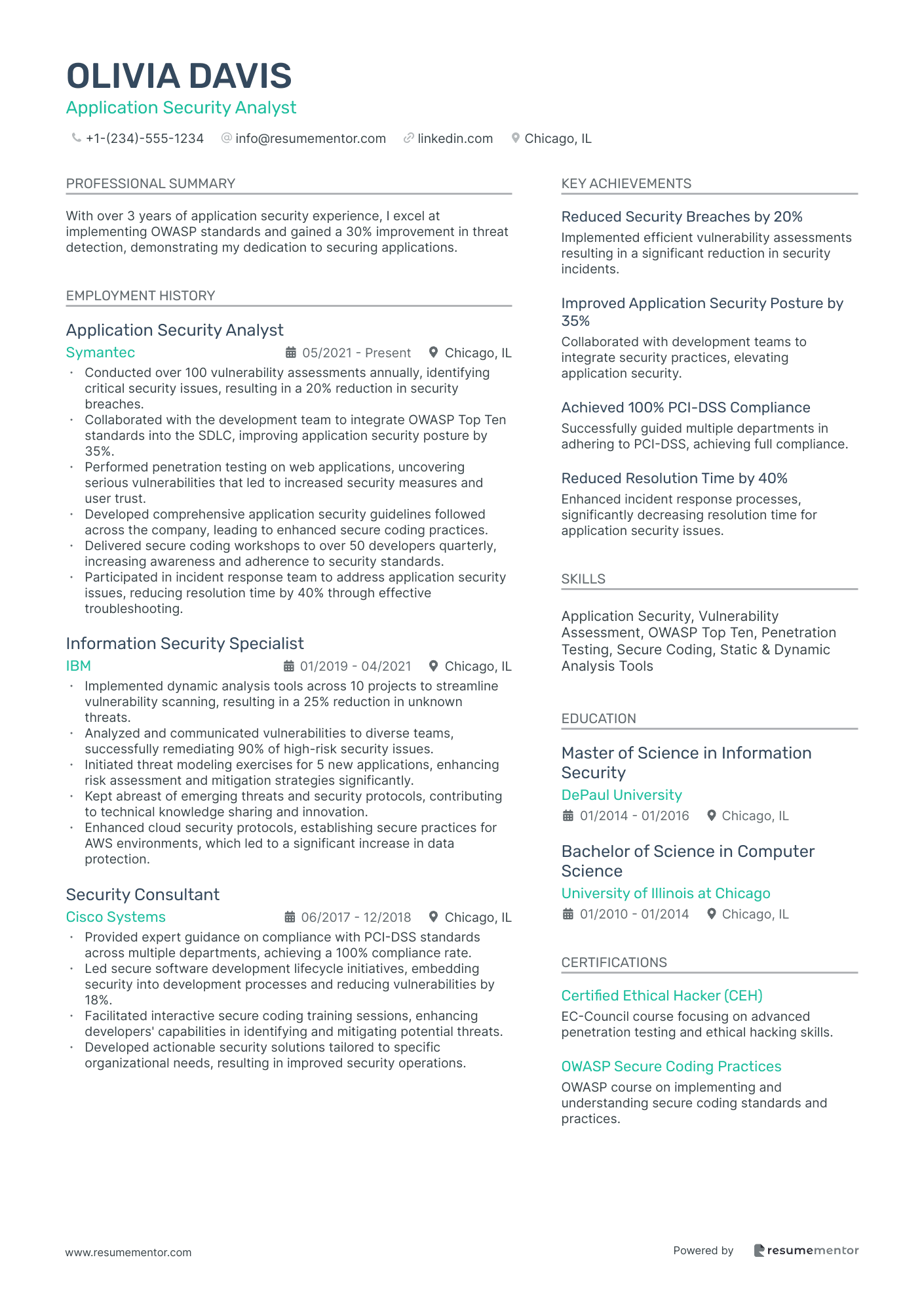 Application Security Analyst Cybersecurity Analyst Resume Examples - Free to Edit ATS-Friendly PDF ...