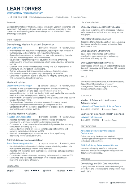Medical Assistant Example Resume Medical Assistant Resume Examples - Free to Edit ATS-Friendly PDF - 2025