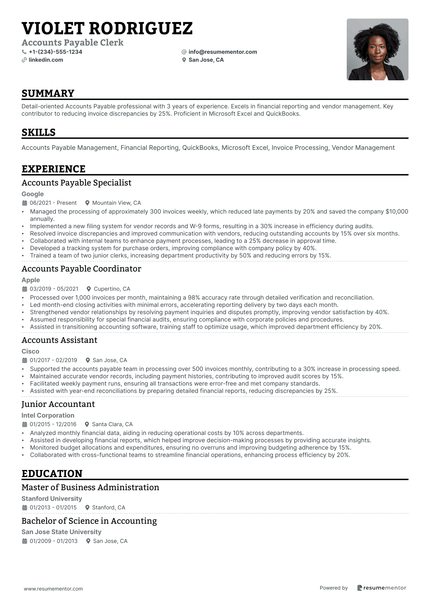 Accounting Clerk Resume Examples - Free to Edit ATS-Friendly PDF - 2025
