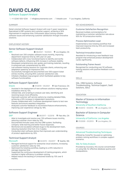 Technical Support Specialist Resume Examples - Free to Edit ATS ...