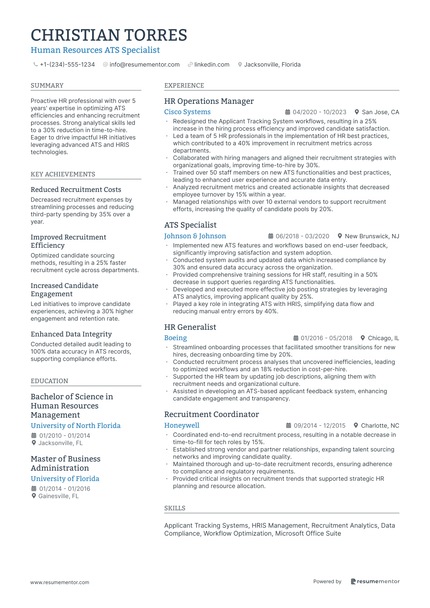 Applicant Tracking System-Friendly Resume Examples - Free to Edit ATS ...