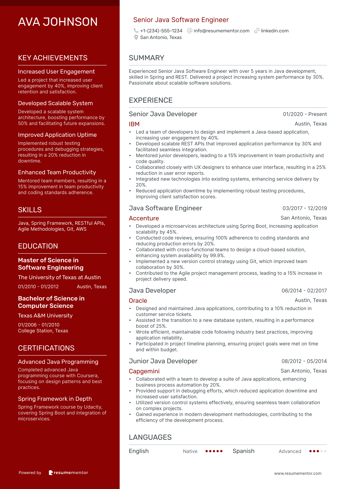 Senior Software Engineer Resume Example - Free to Edit ATS-Friendly PDF ...