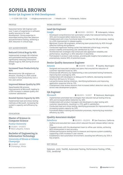 QA Engineer Resume Example - Free to Edit ATS-Friendly PDF - 2025