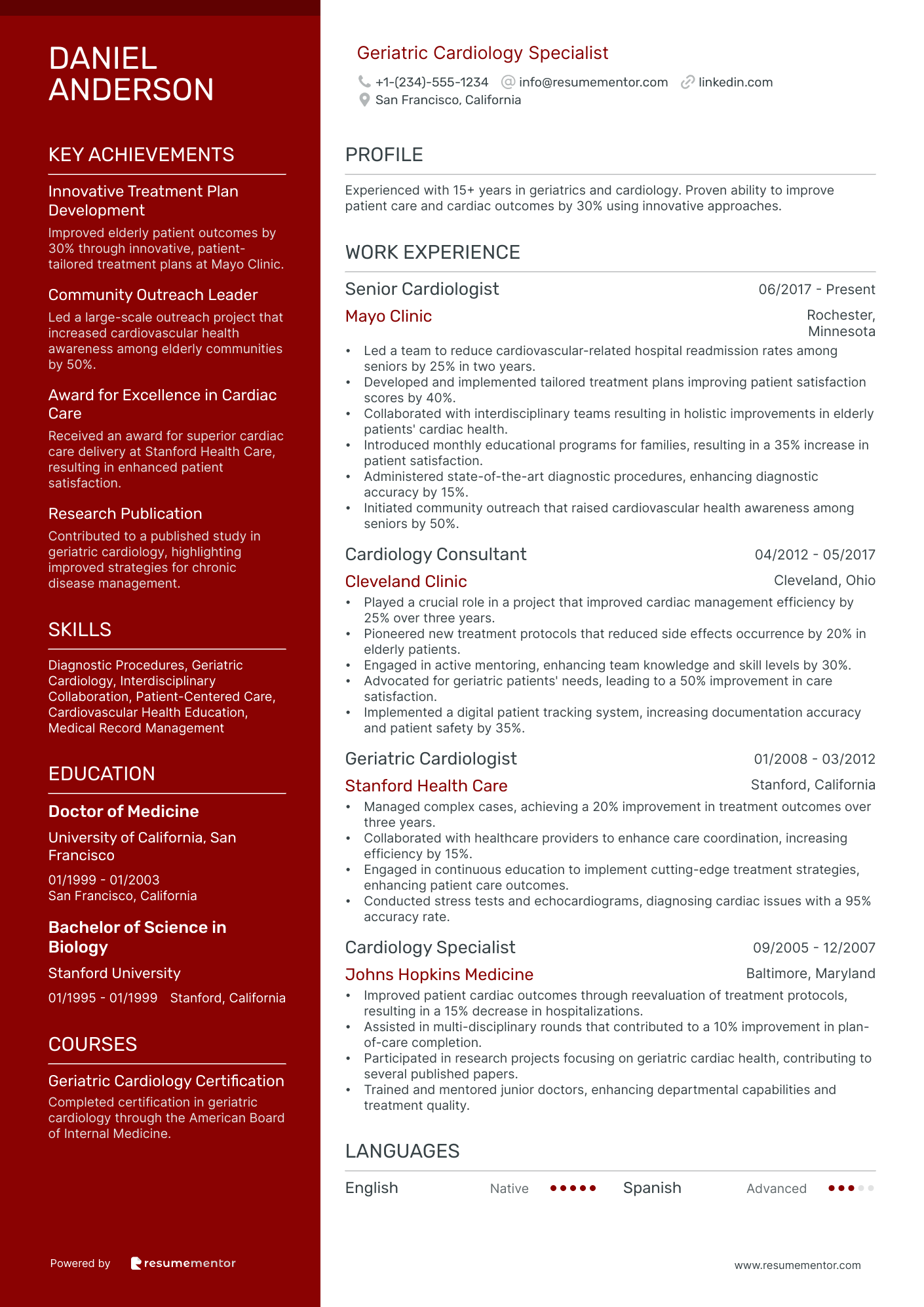 Geriatric Cardiology Specialist