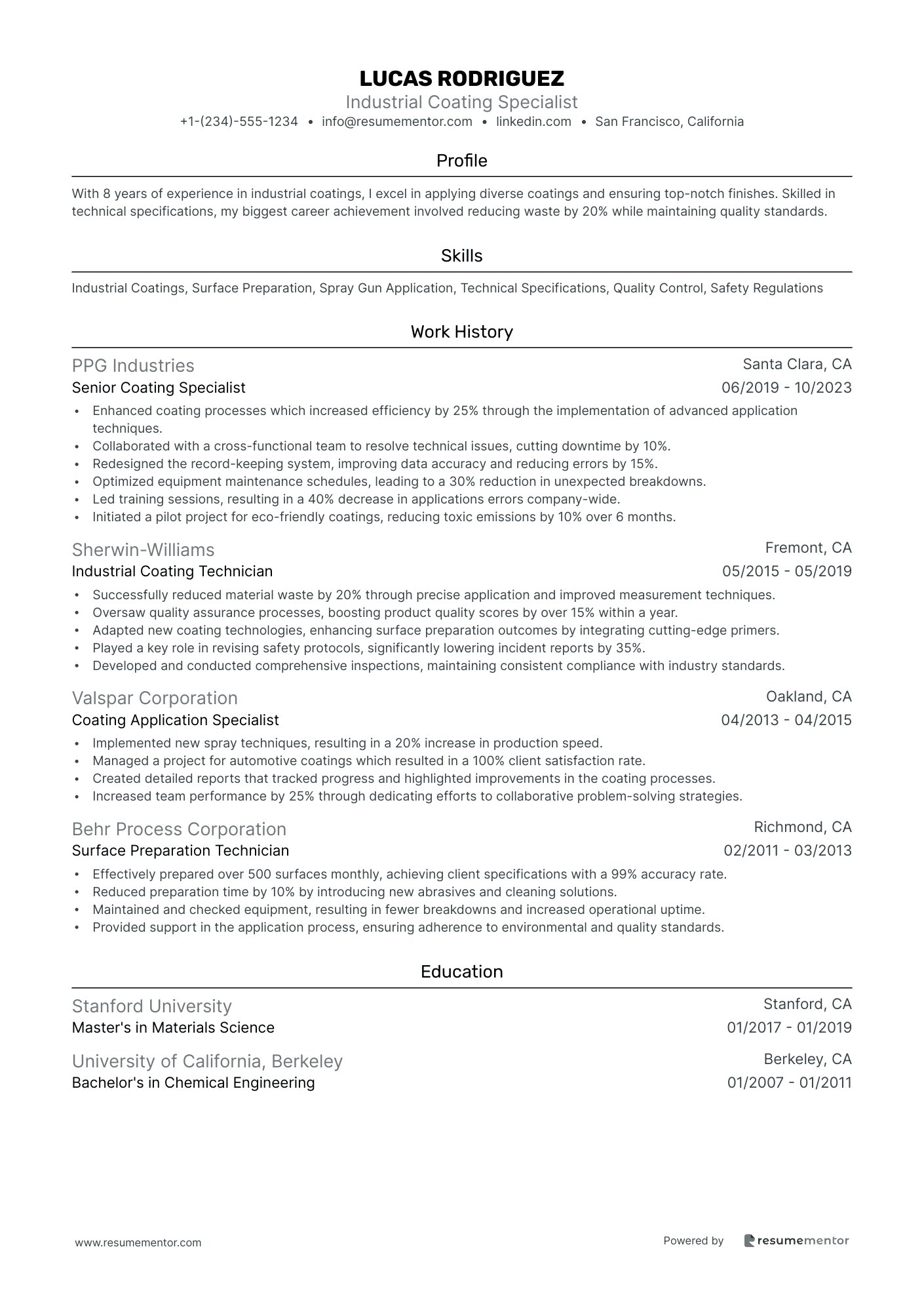 Industrial Coating Specialist