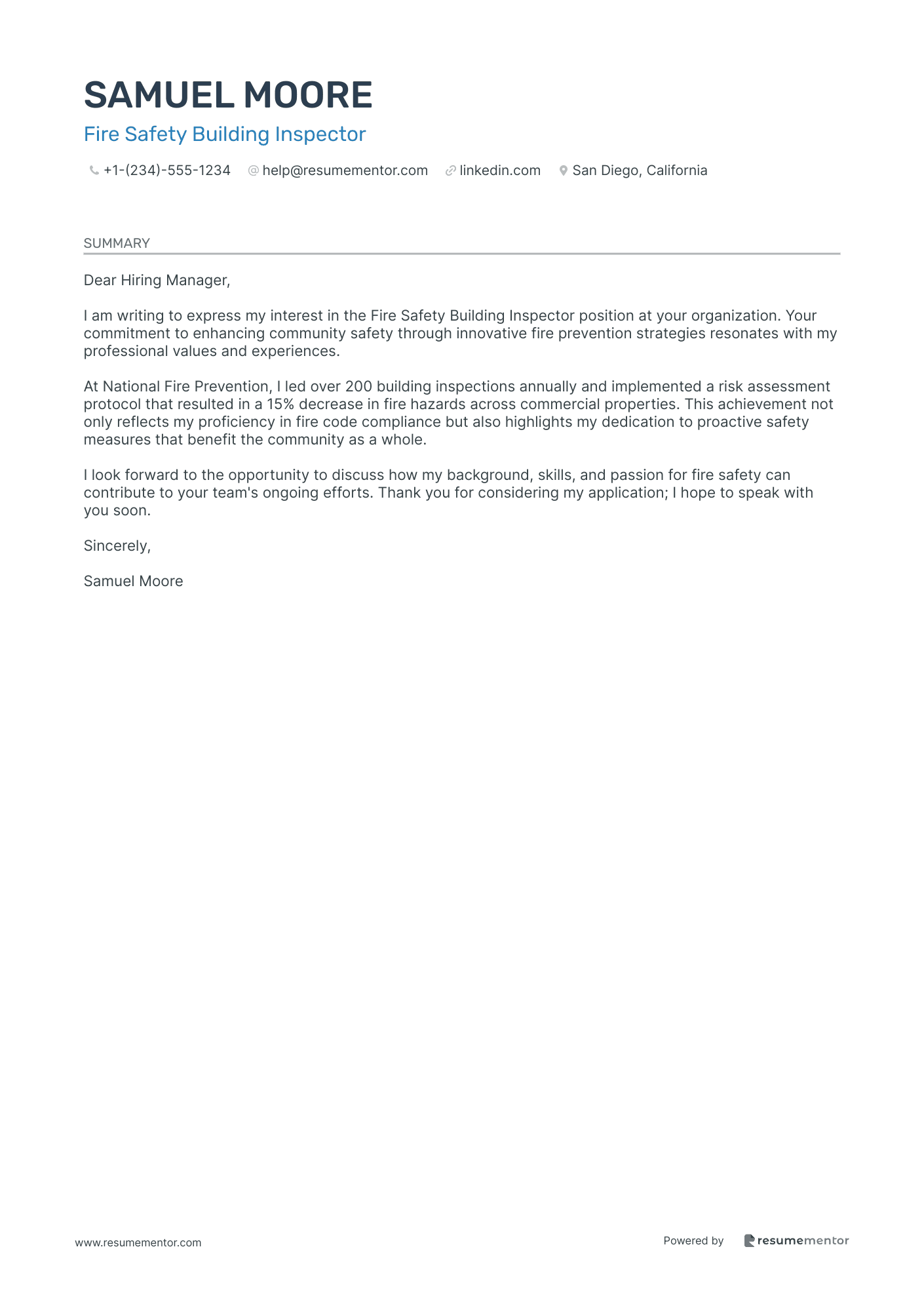 Fire Safety Building Inspector