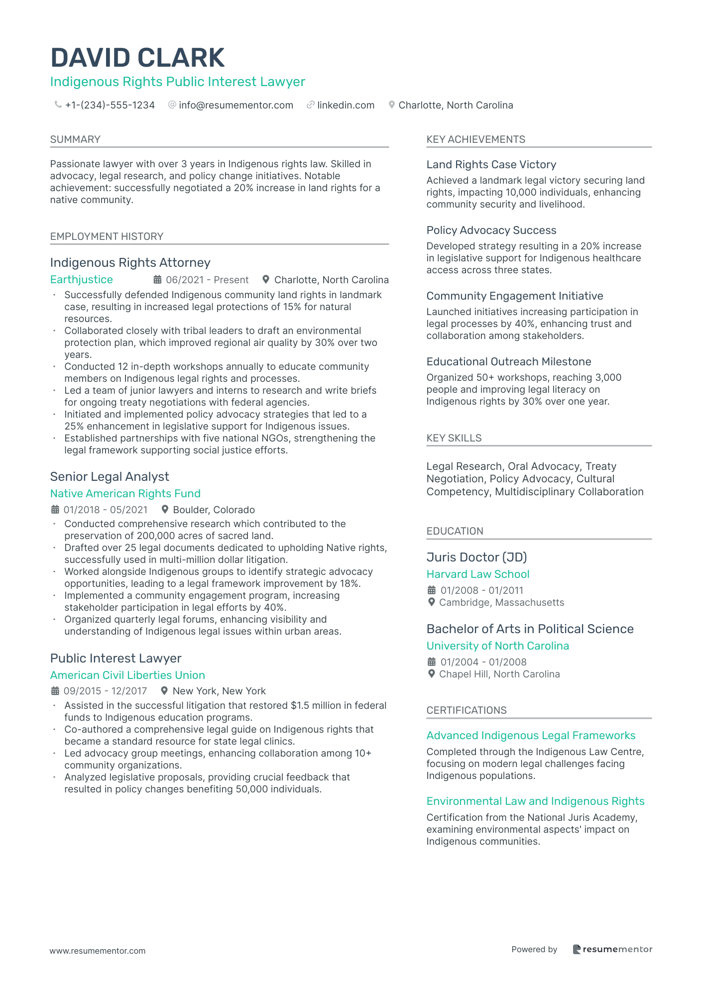 Indigenous Rights Public Interest Lawyer
