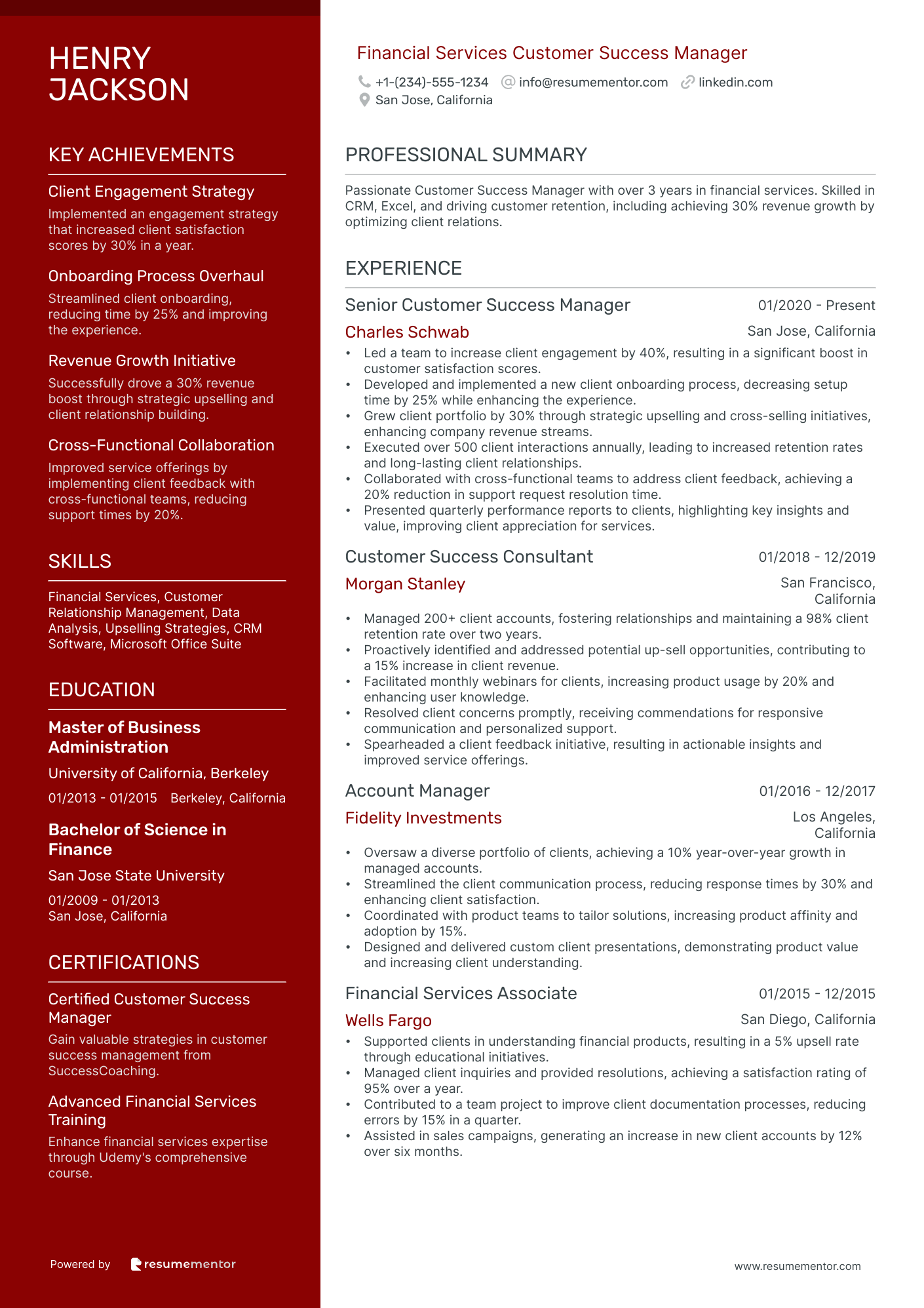 Financial Services Customer Success Manager