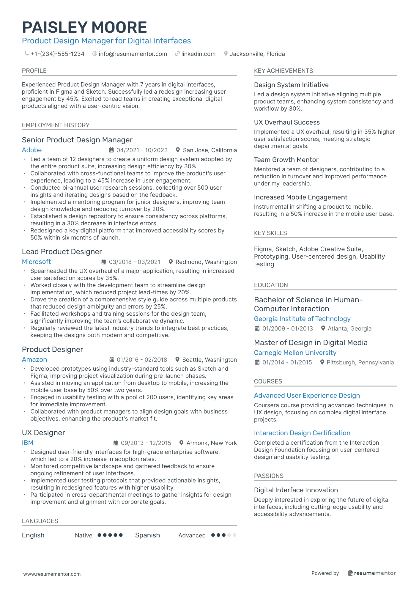 Product Design Manager for Digital Interfaces