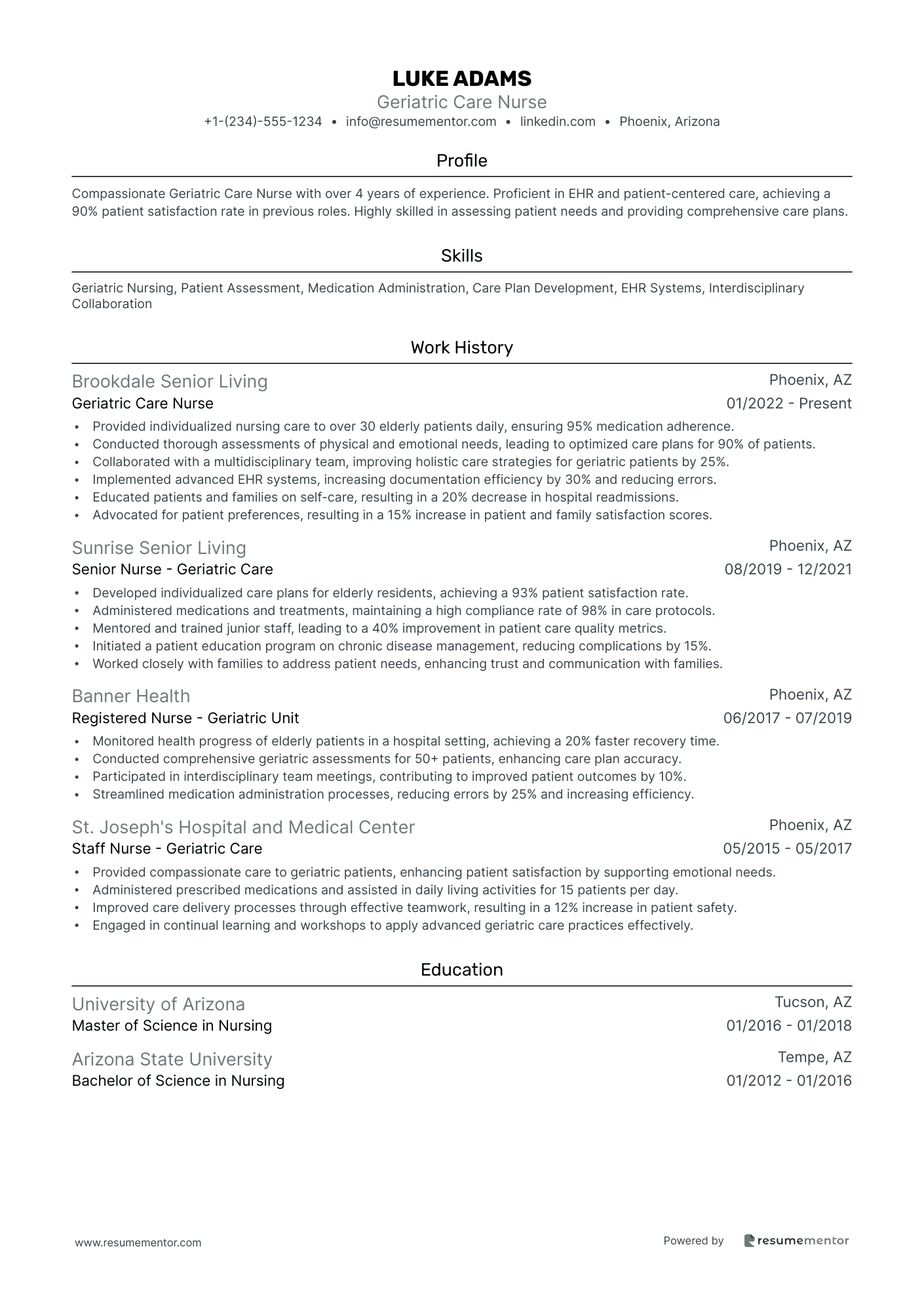 Geriatric Care Nurse