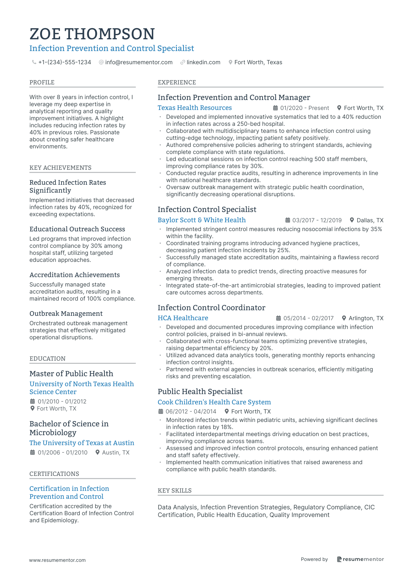 Infection Prevention and Control Specialist