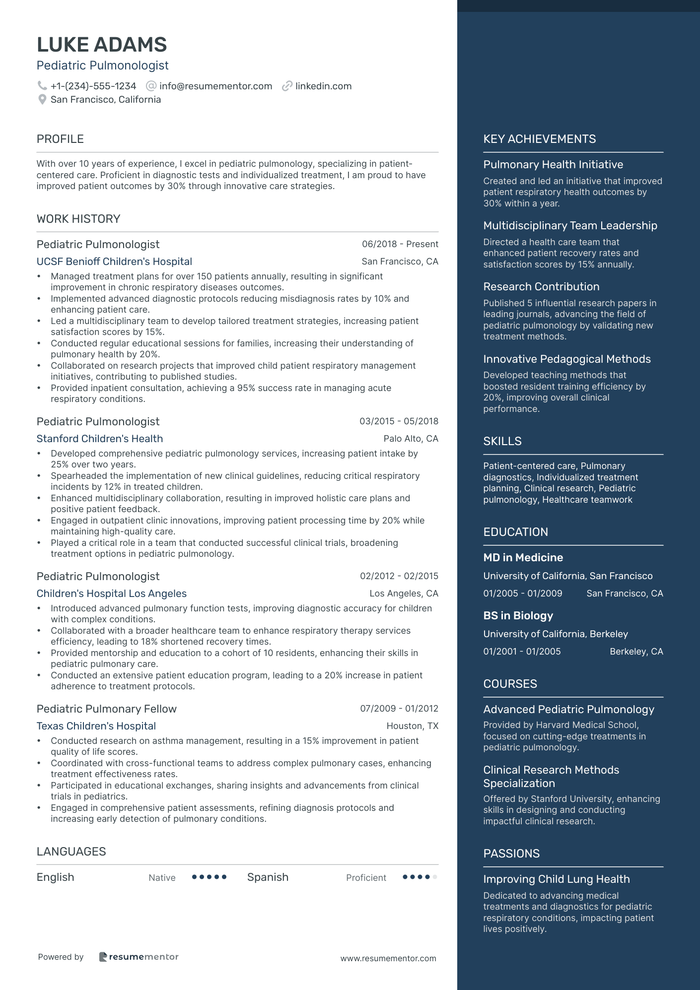 Pediatric Pulmonologist