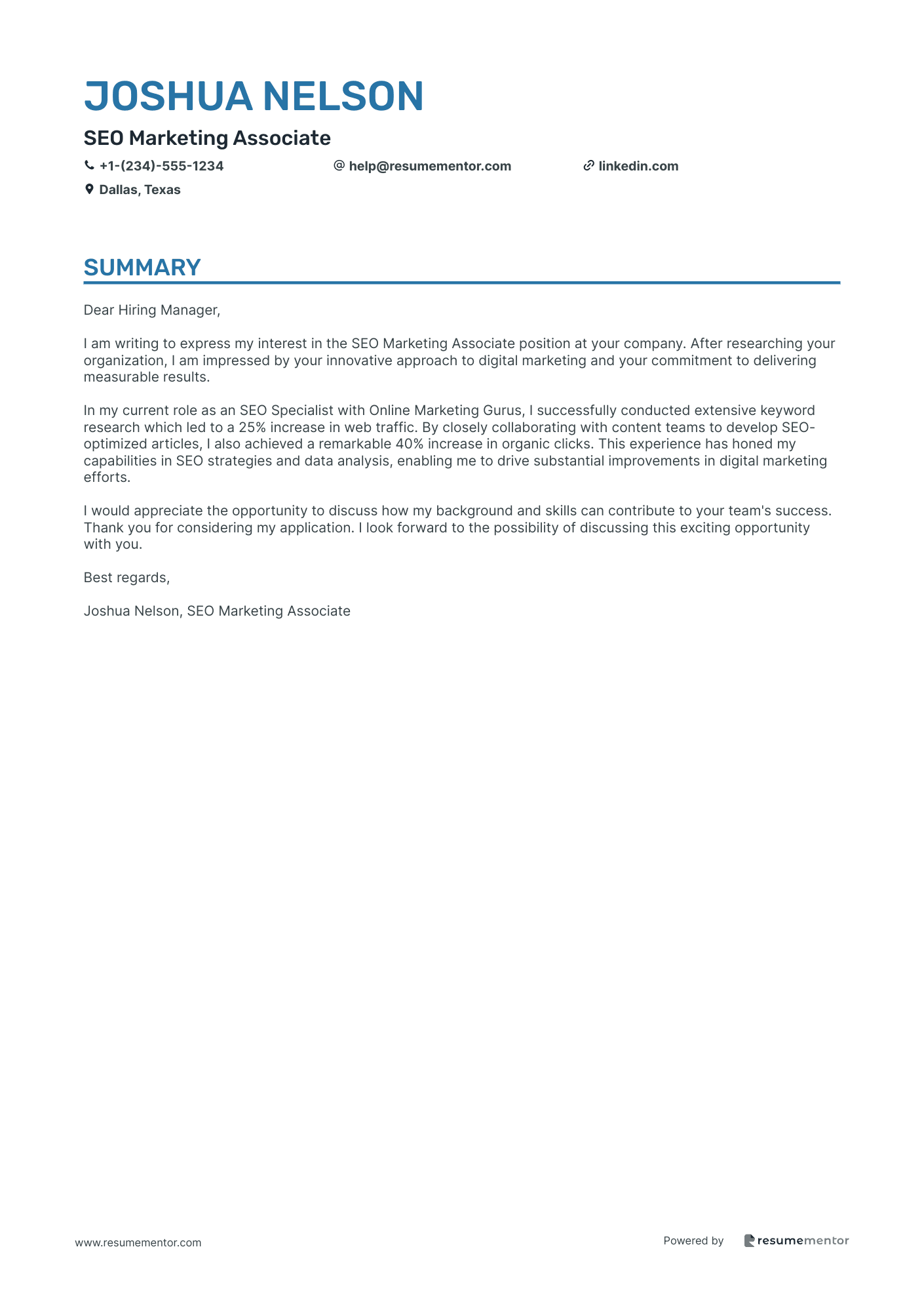 SEO Marketing Associate
