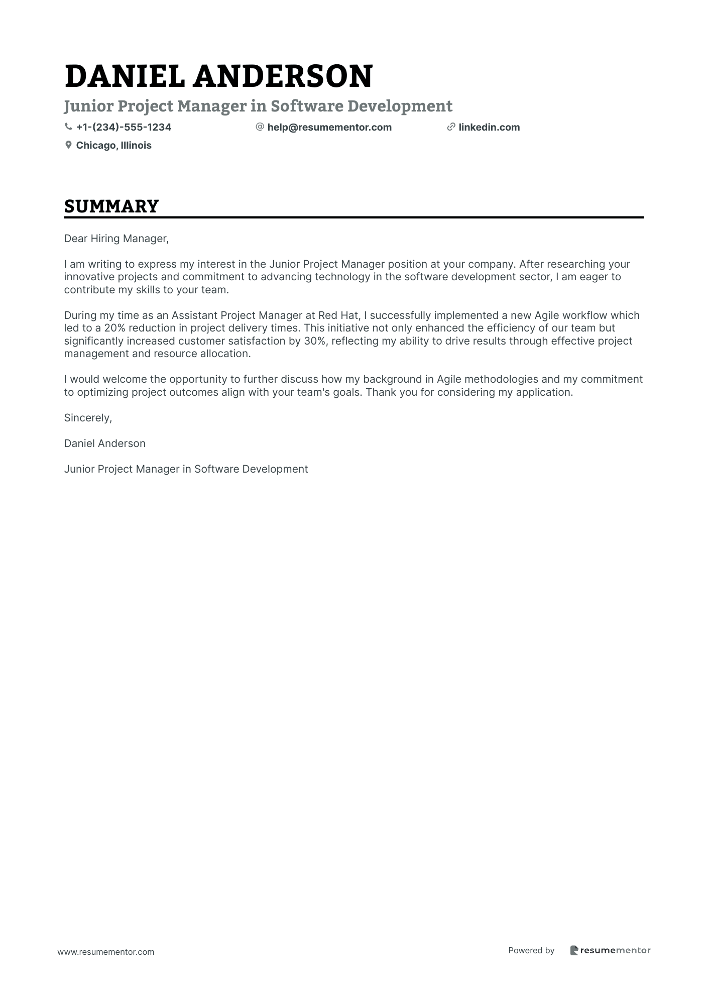 Junior Project Manager in Software Development