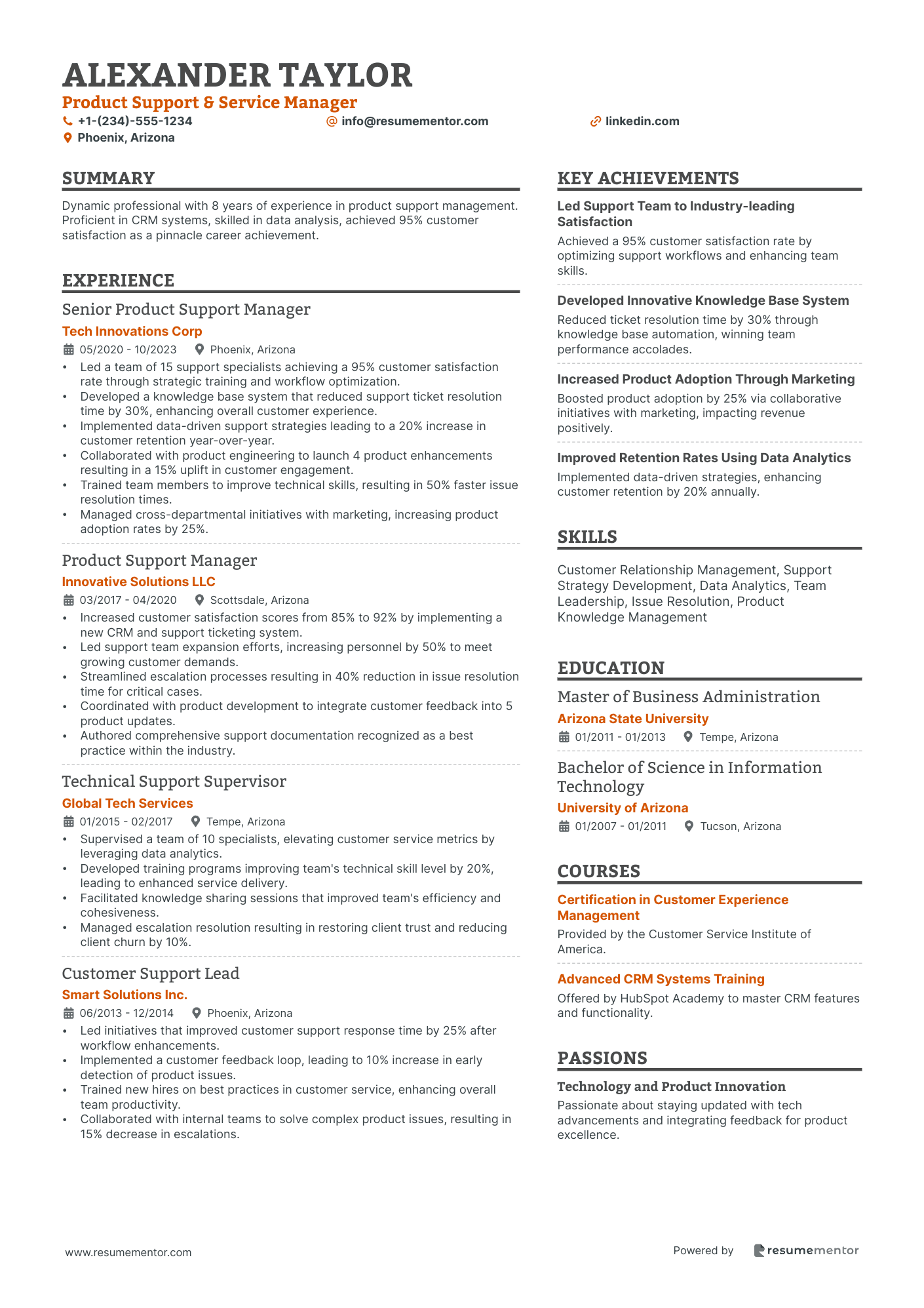 Product Support & Service Manager
