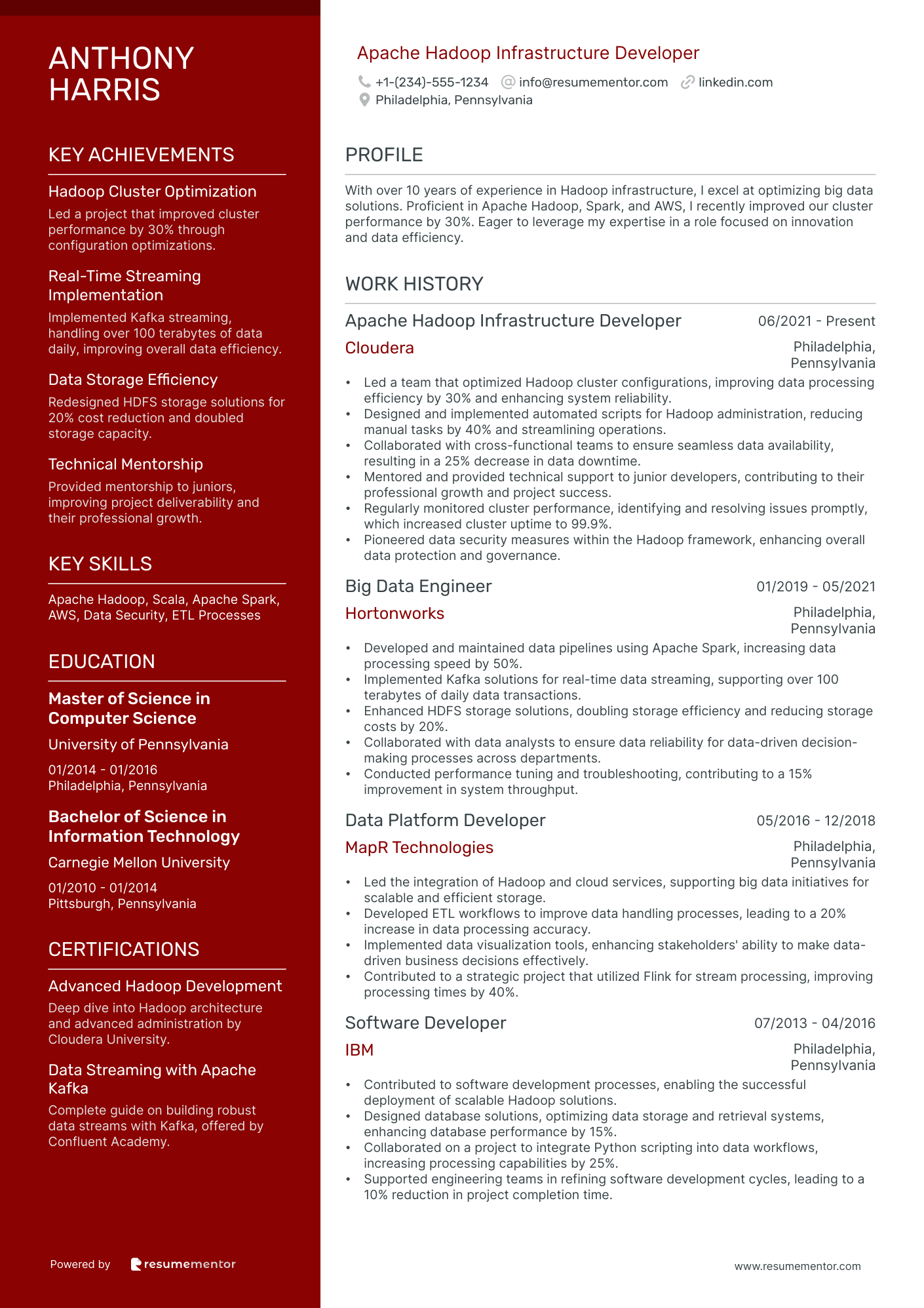Apache Hadoop Infrastructure Developer
