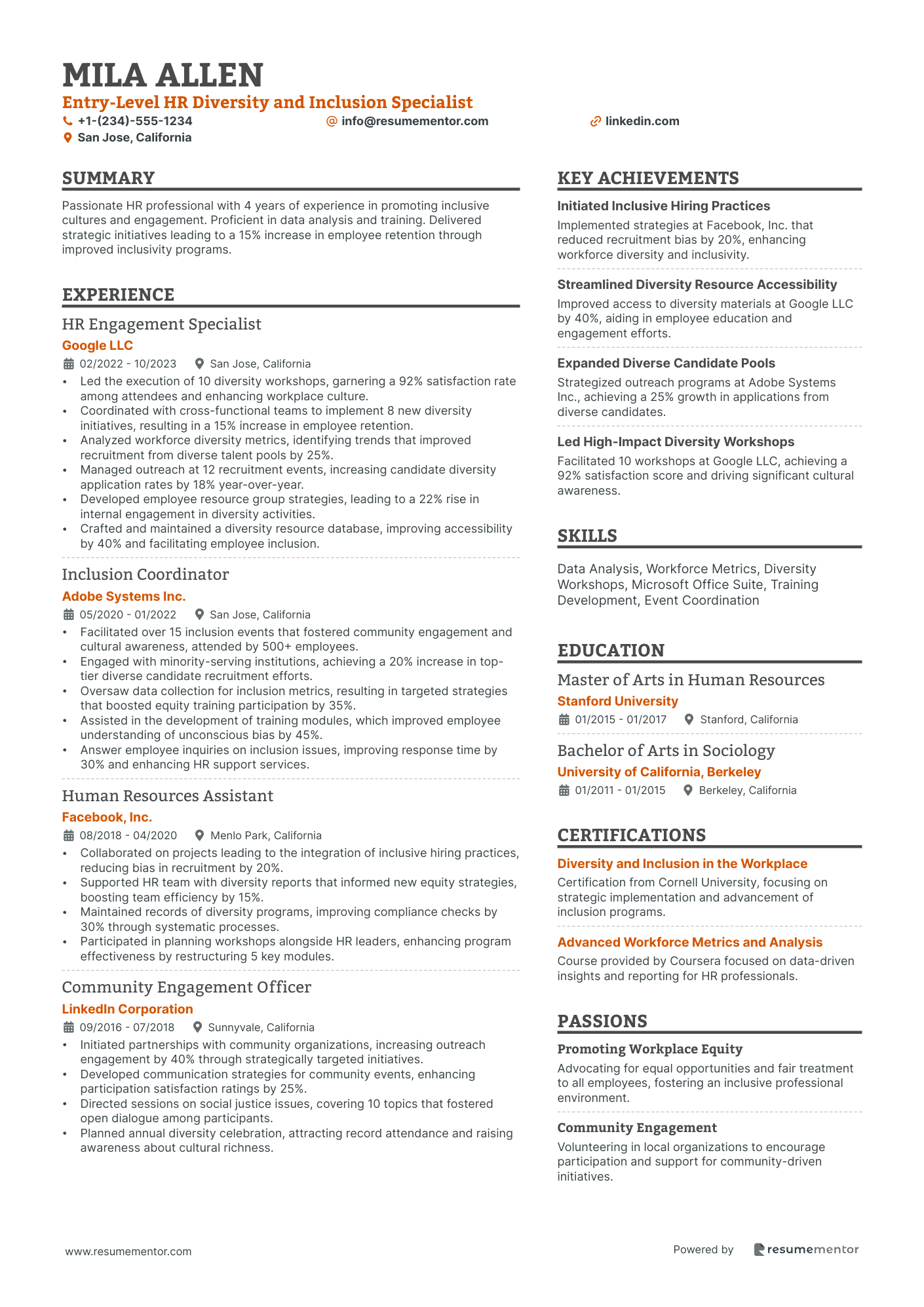 Entry Level HR Diversity and Inclusion Specialist
