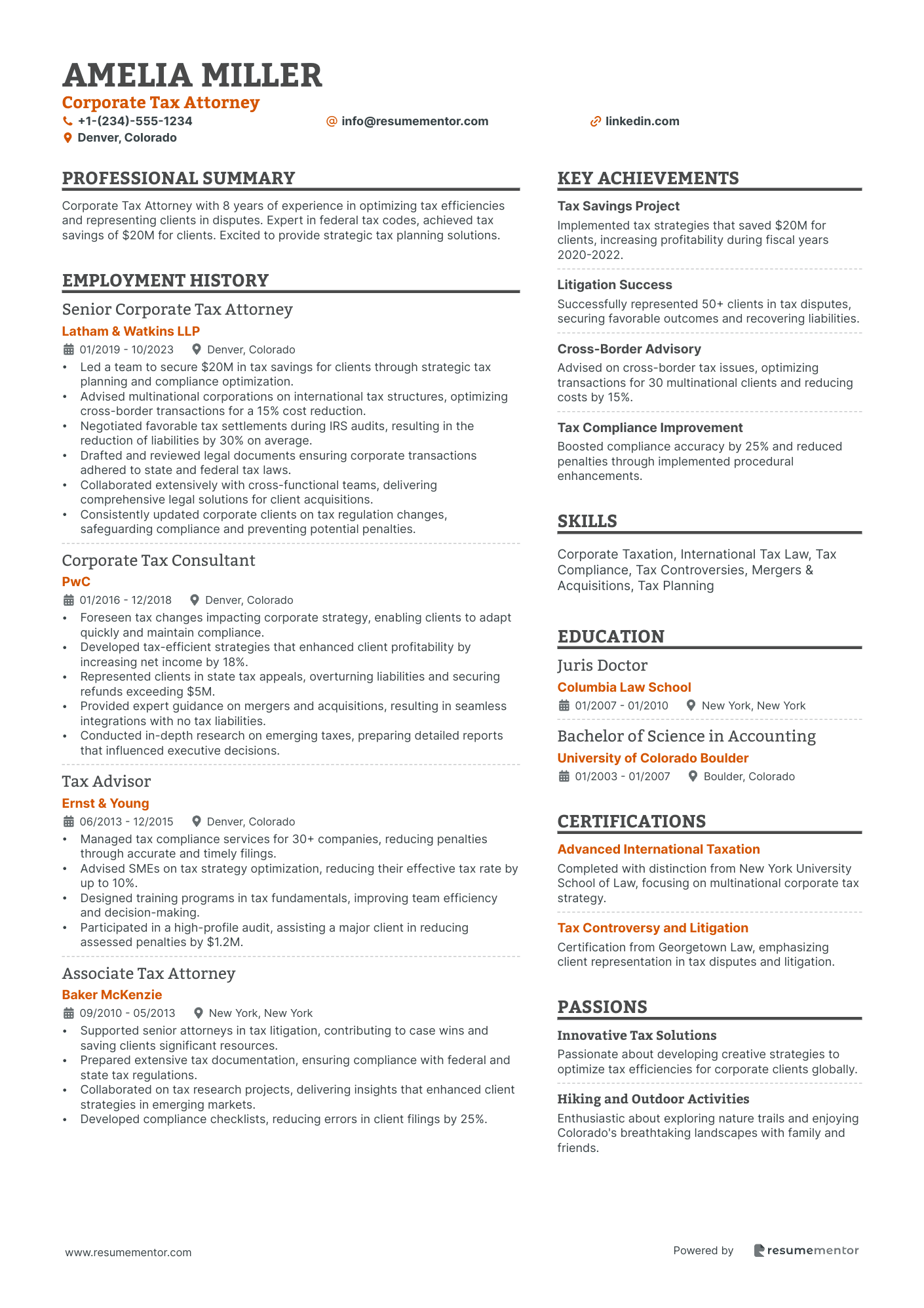 Corporate Tax Attorney