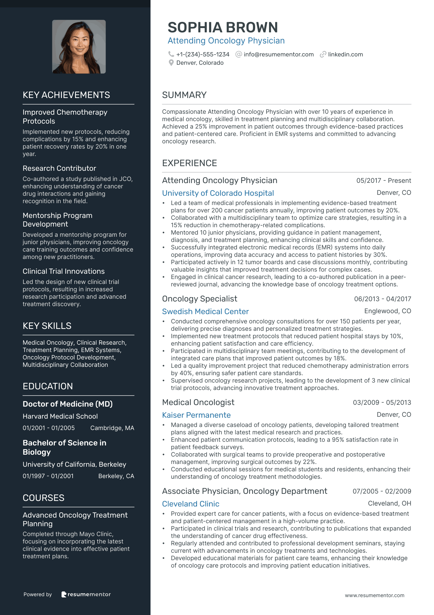 Attending Oncology Physician