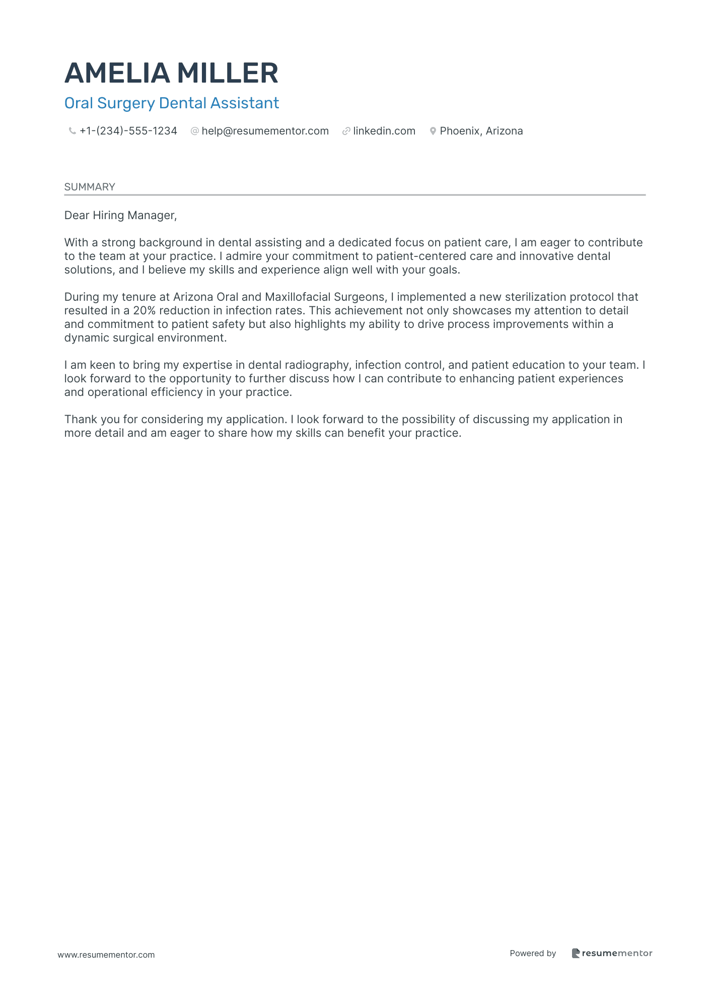 Oral Surgery Dental Assistant