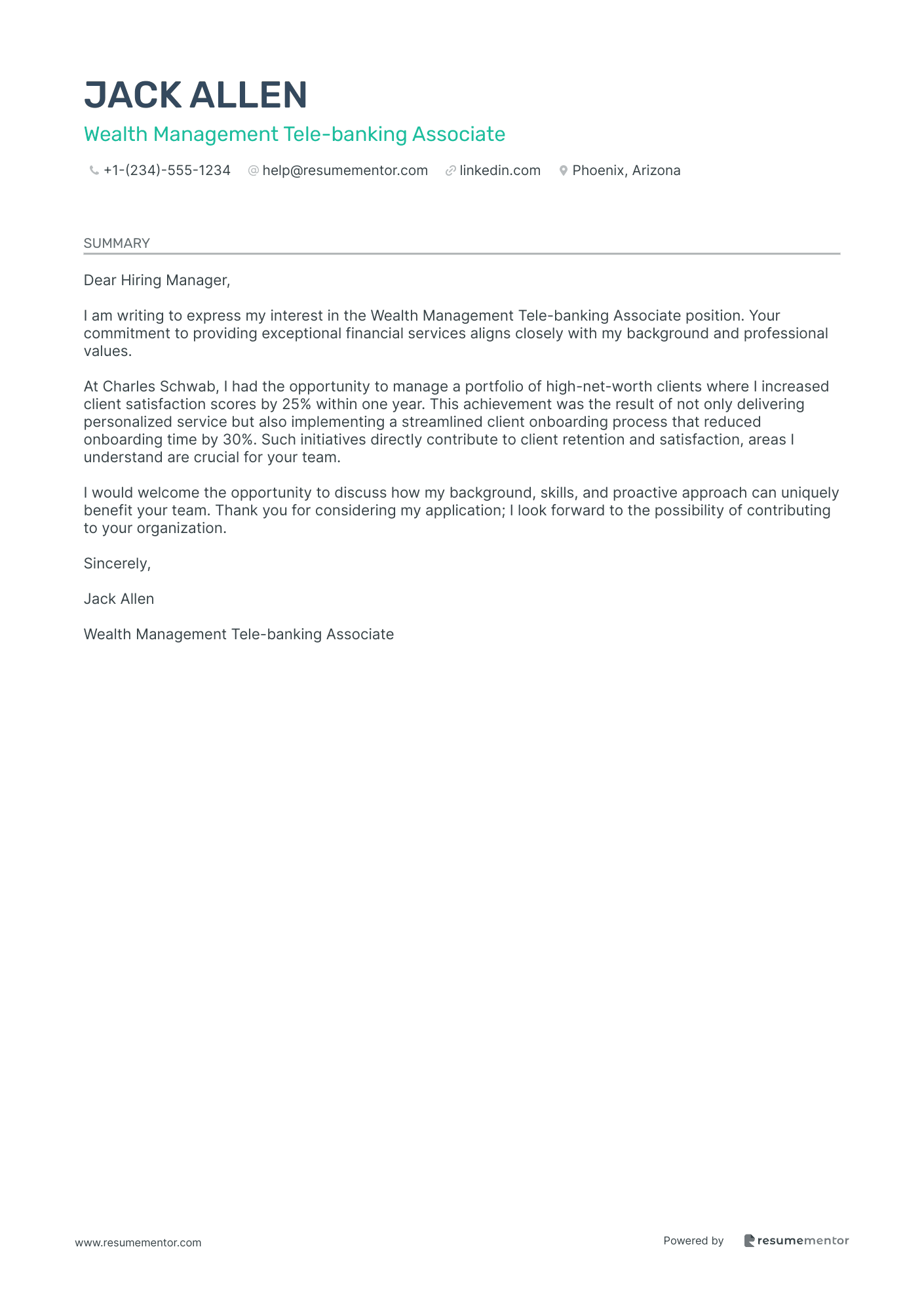 Wealth Management Tele banking Associate