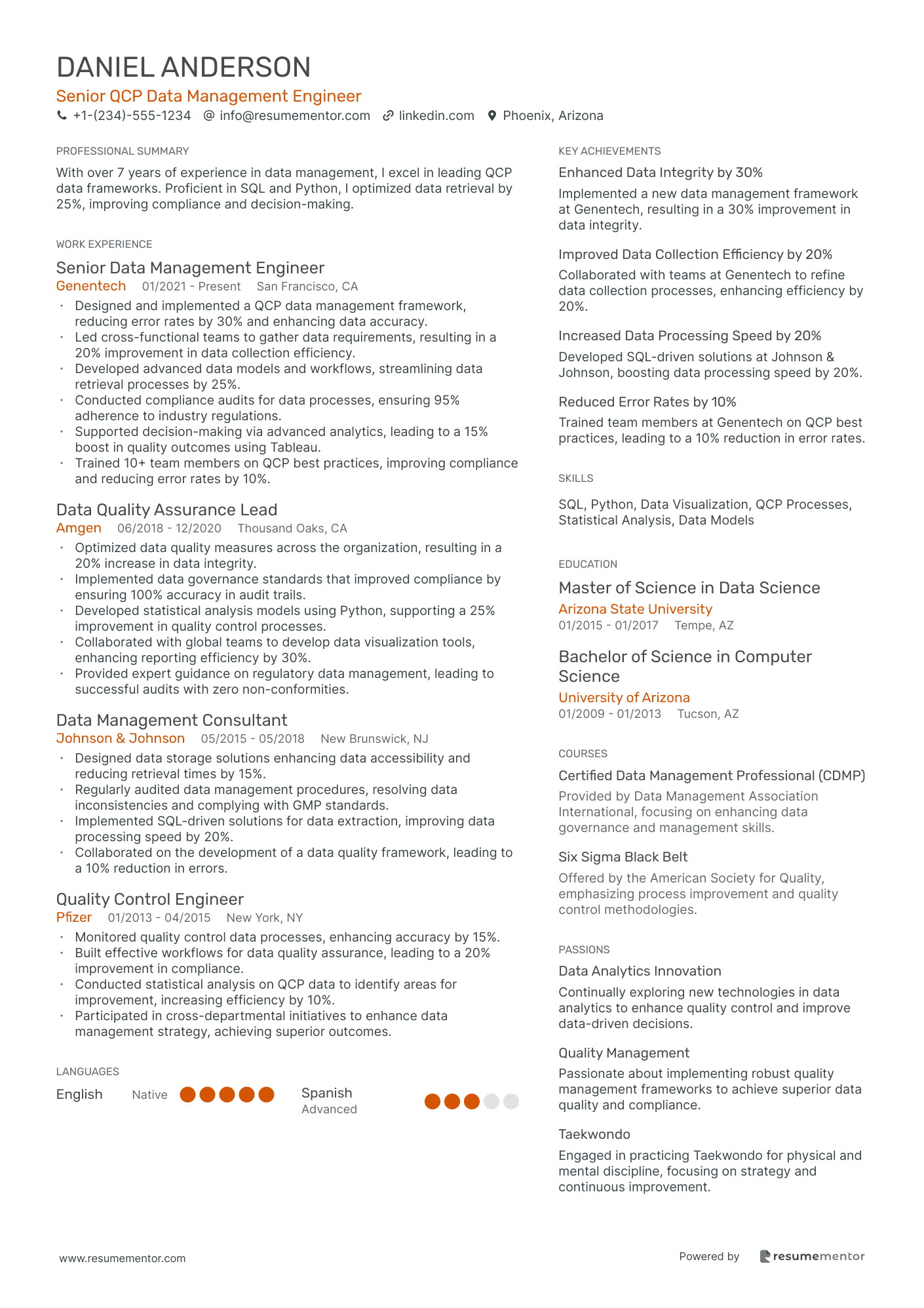 Senior QCP Data Management Engineer