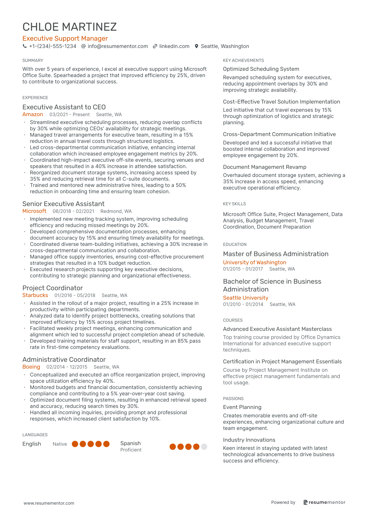 Executive Support Manager