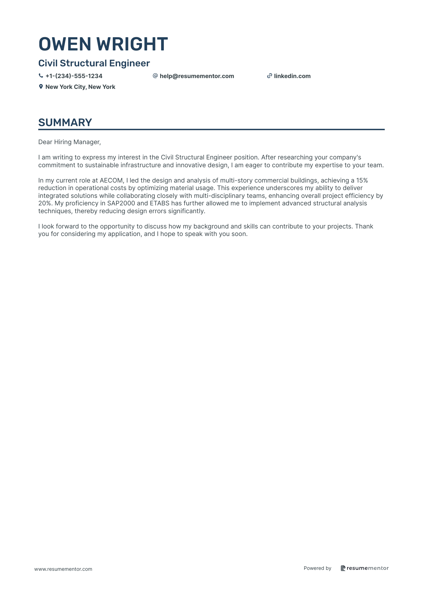 Civil Structural Engineer