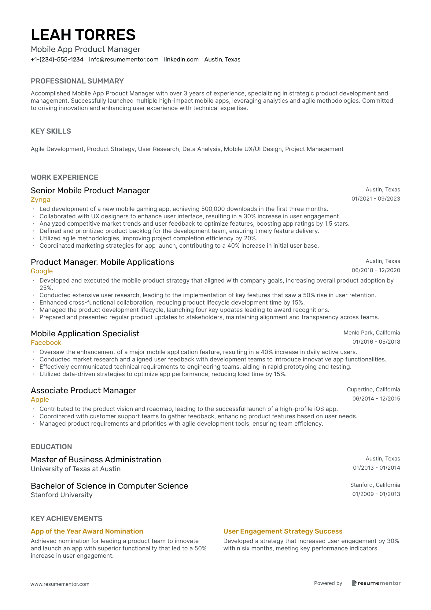 Mobile App Product Manager