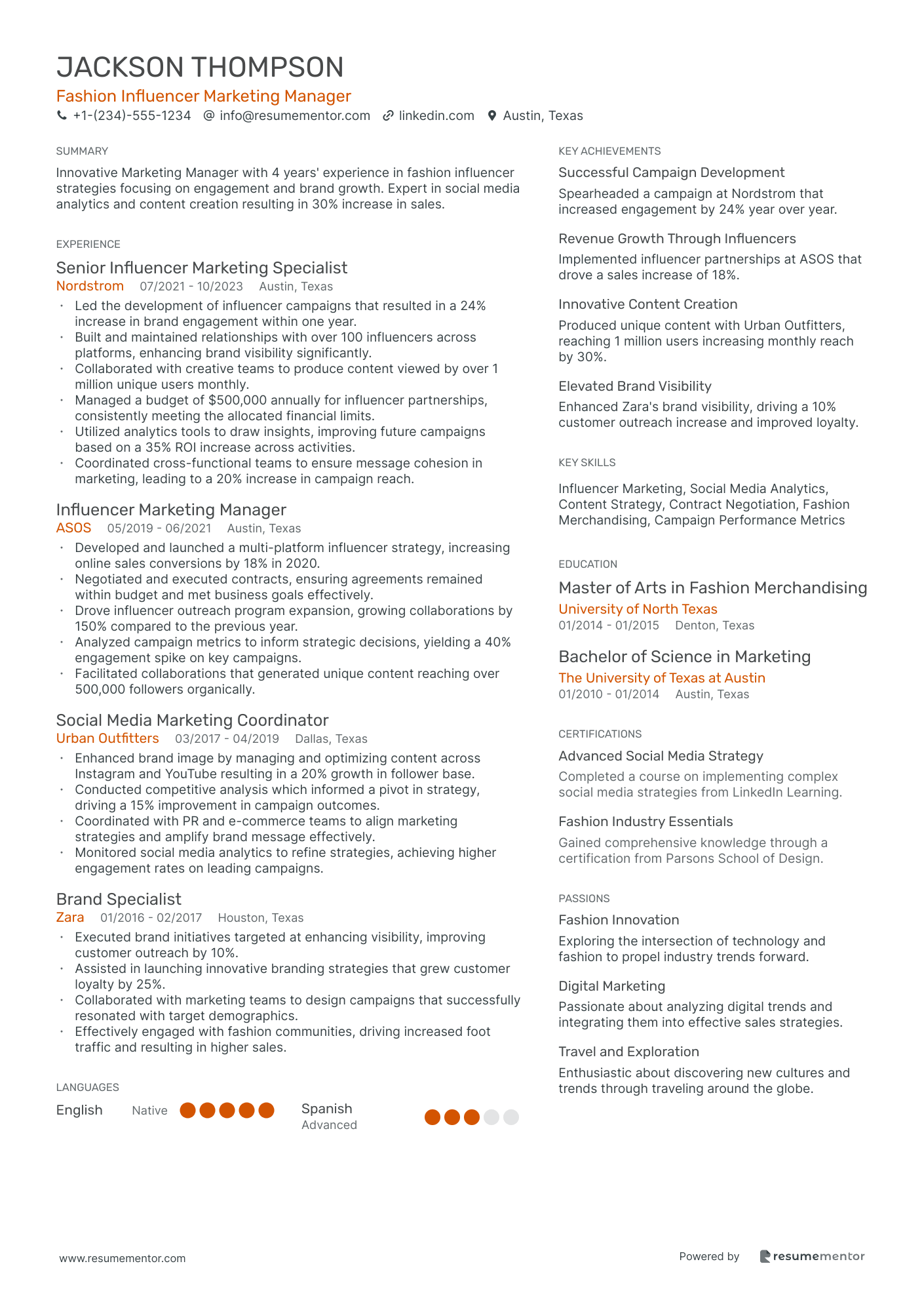 Fashion Influencer Marketing Manager