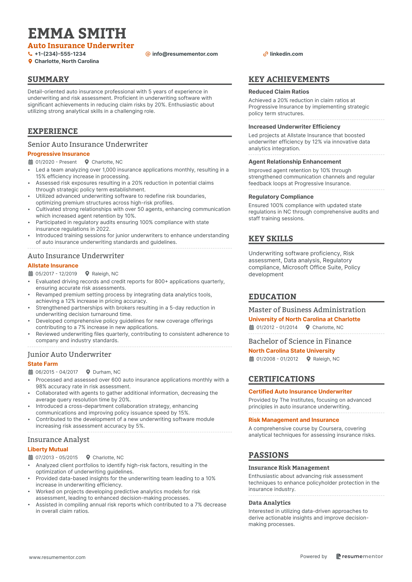 Auto Insurance Underwriter