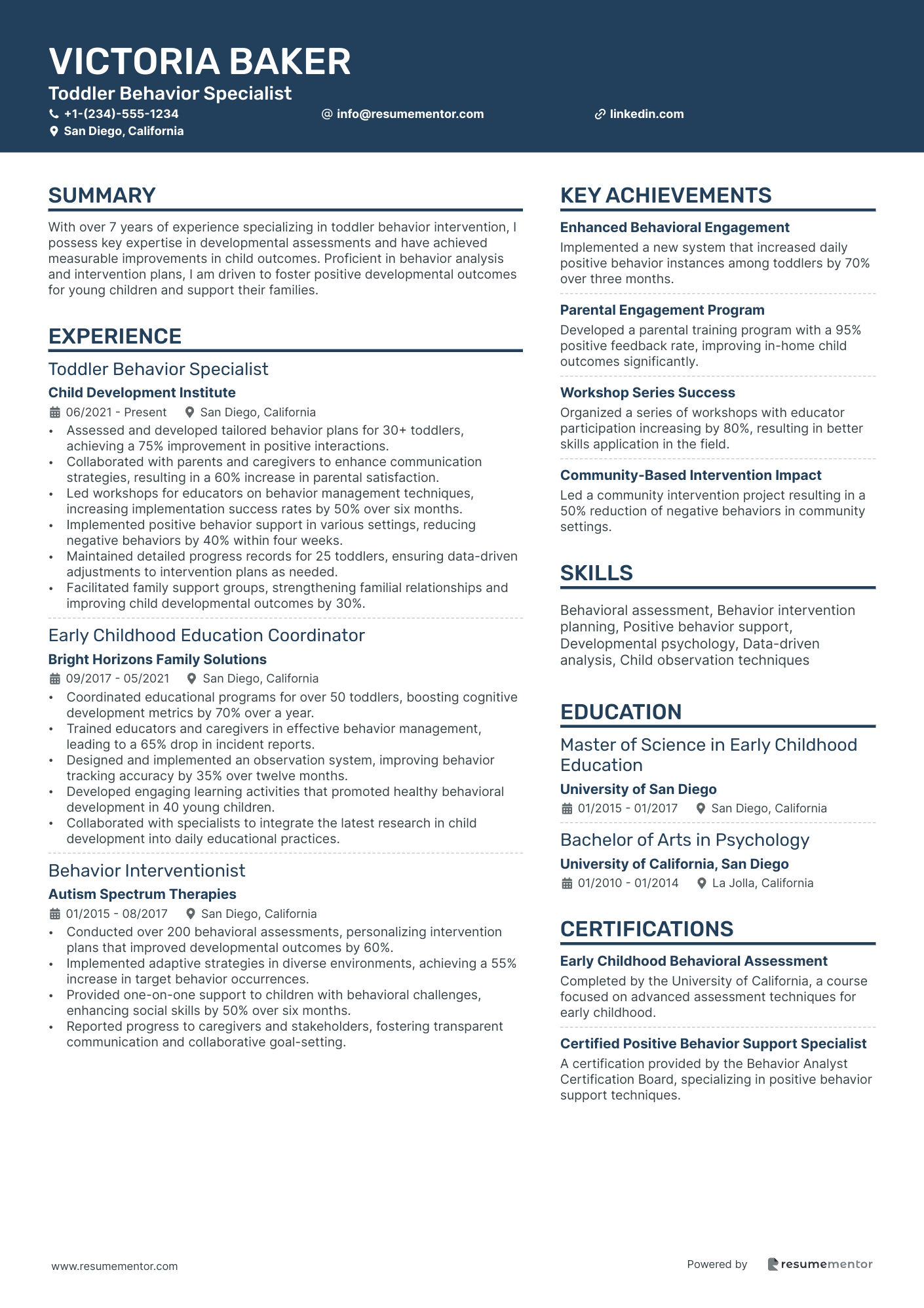 Toddler Behavior Specialist