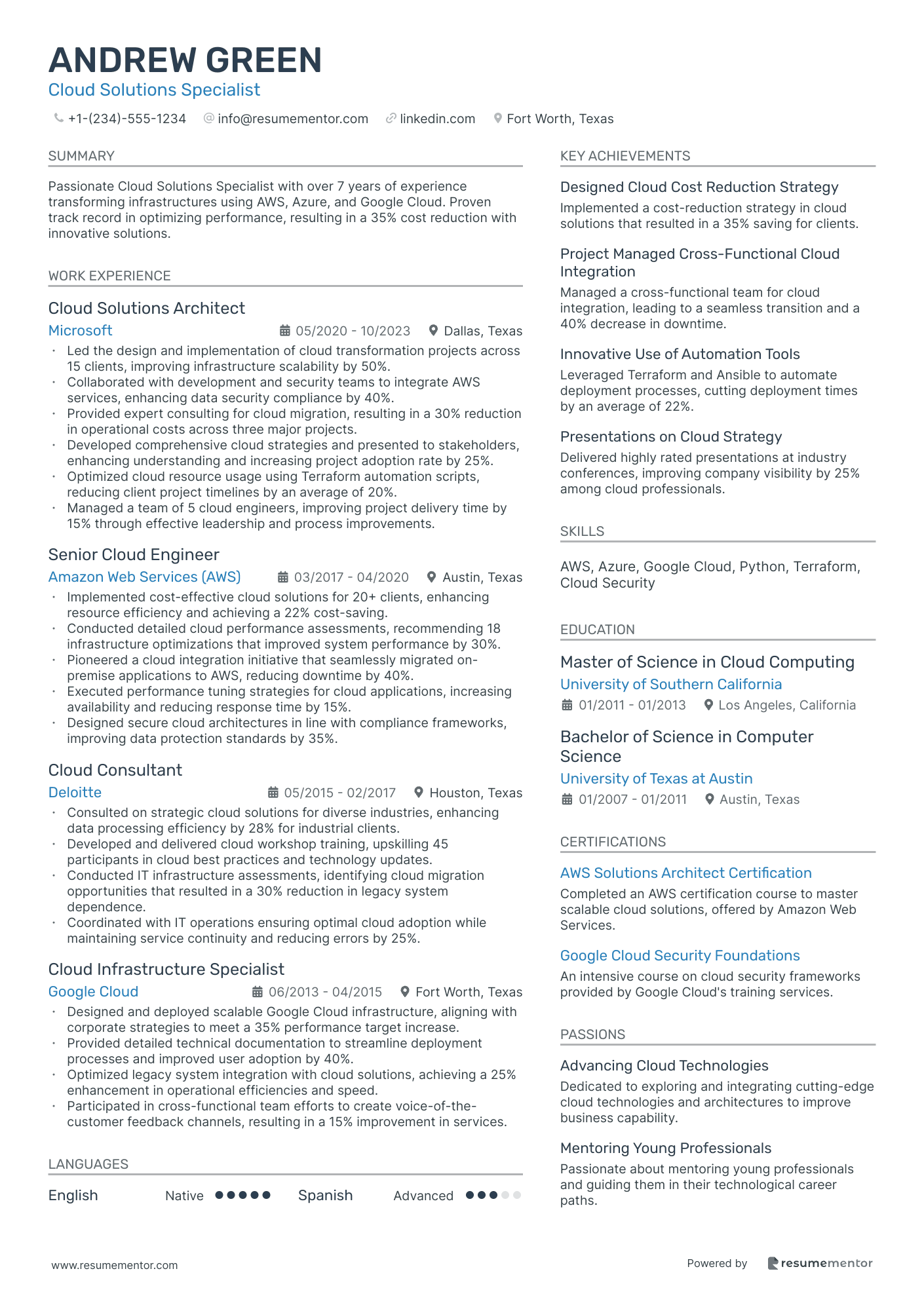 Cloud Solutions Specialist