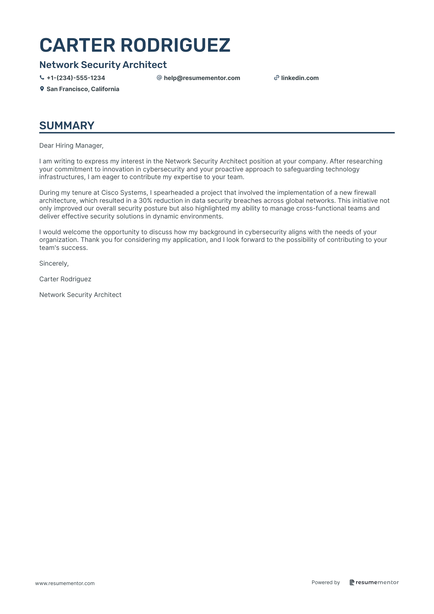 Network Security Architect