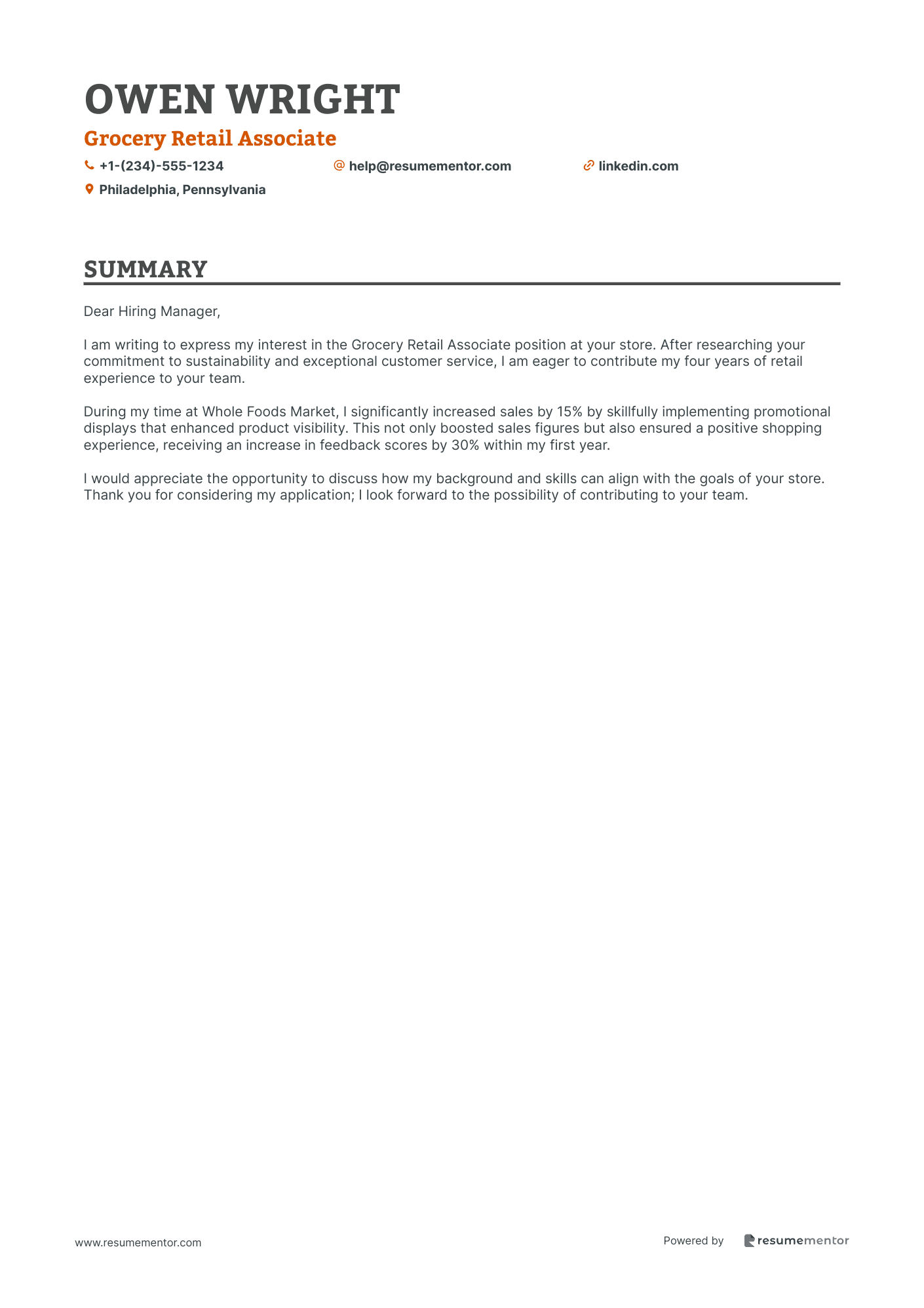 Grocery Retail Associate