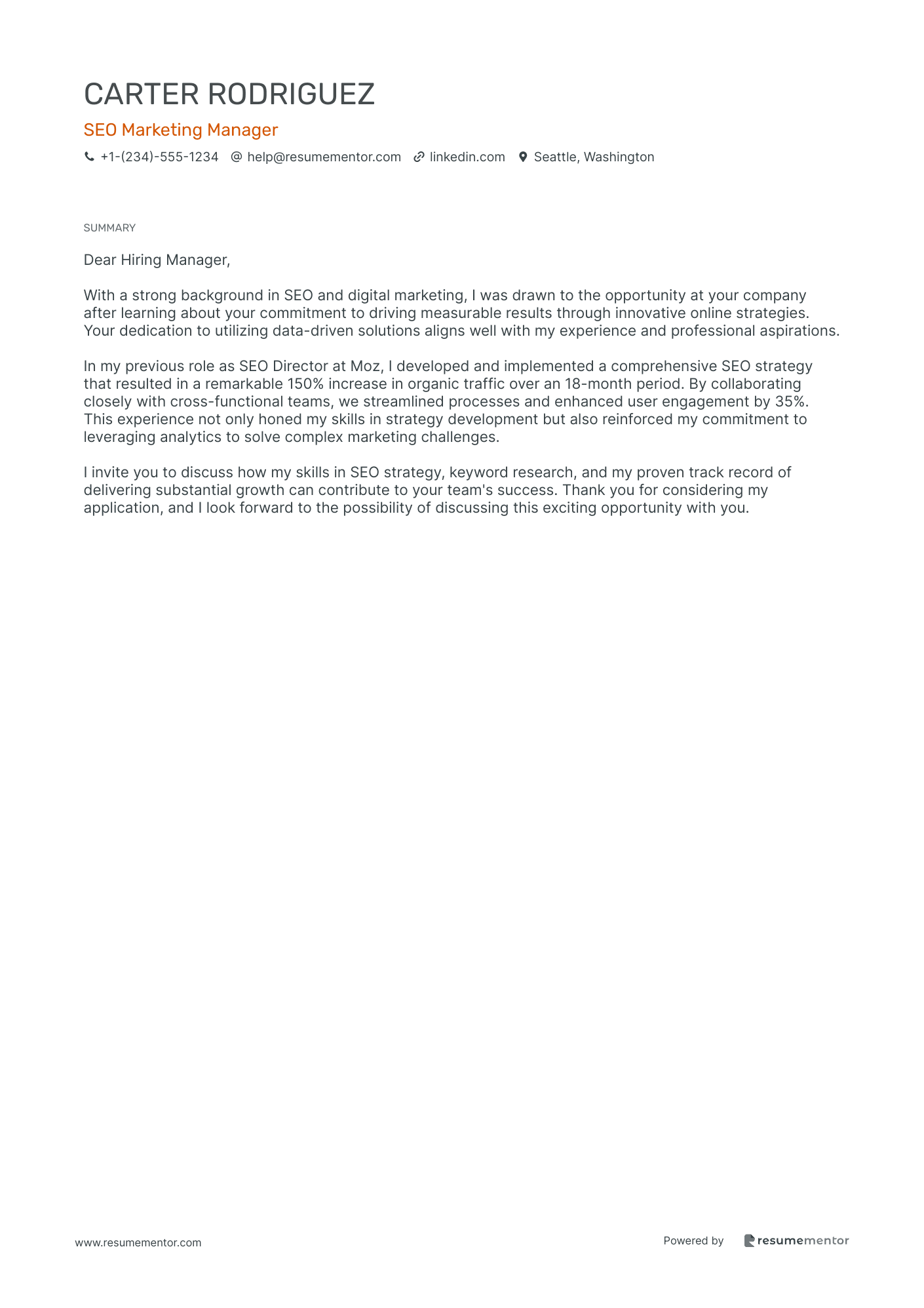 SEO Marketing Manager