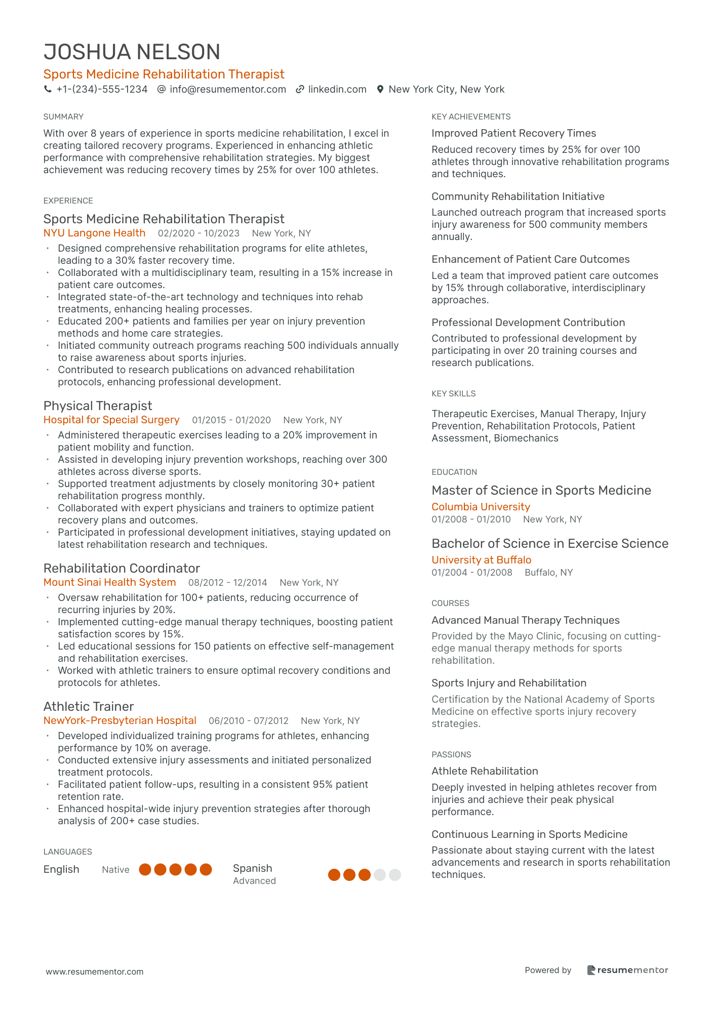 Sports Medicine Rehabilitation Therapist