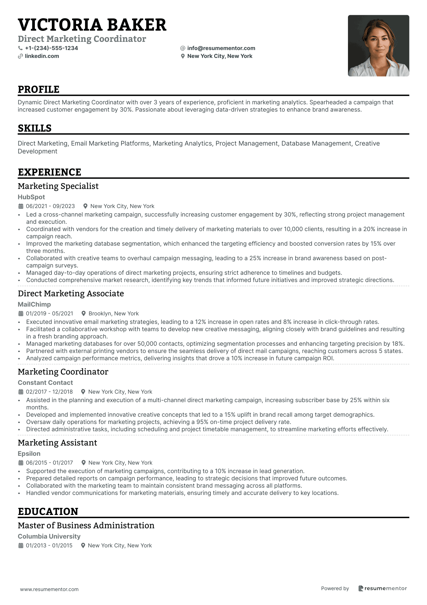 Direct Marketing Coordinator